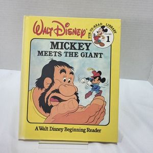 Mickey Meets the Giant Hardcover 1986 A Walt Disney Beginning Reader Volume 1